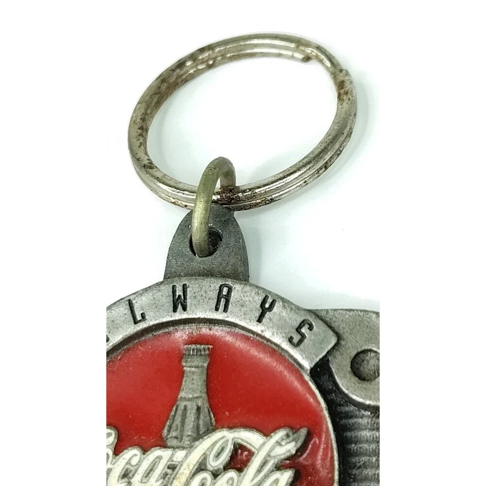 Vintage 1997 Always Coca Cola Since 1886 Coke Bottle Keychain, Metal Key Chain